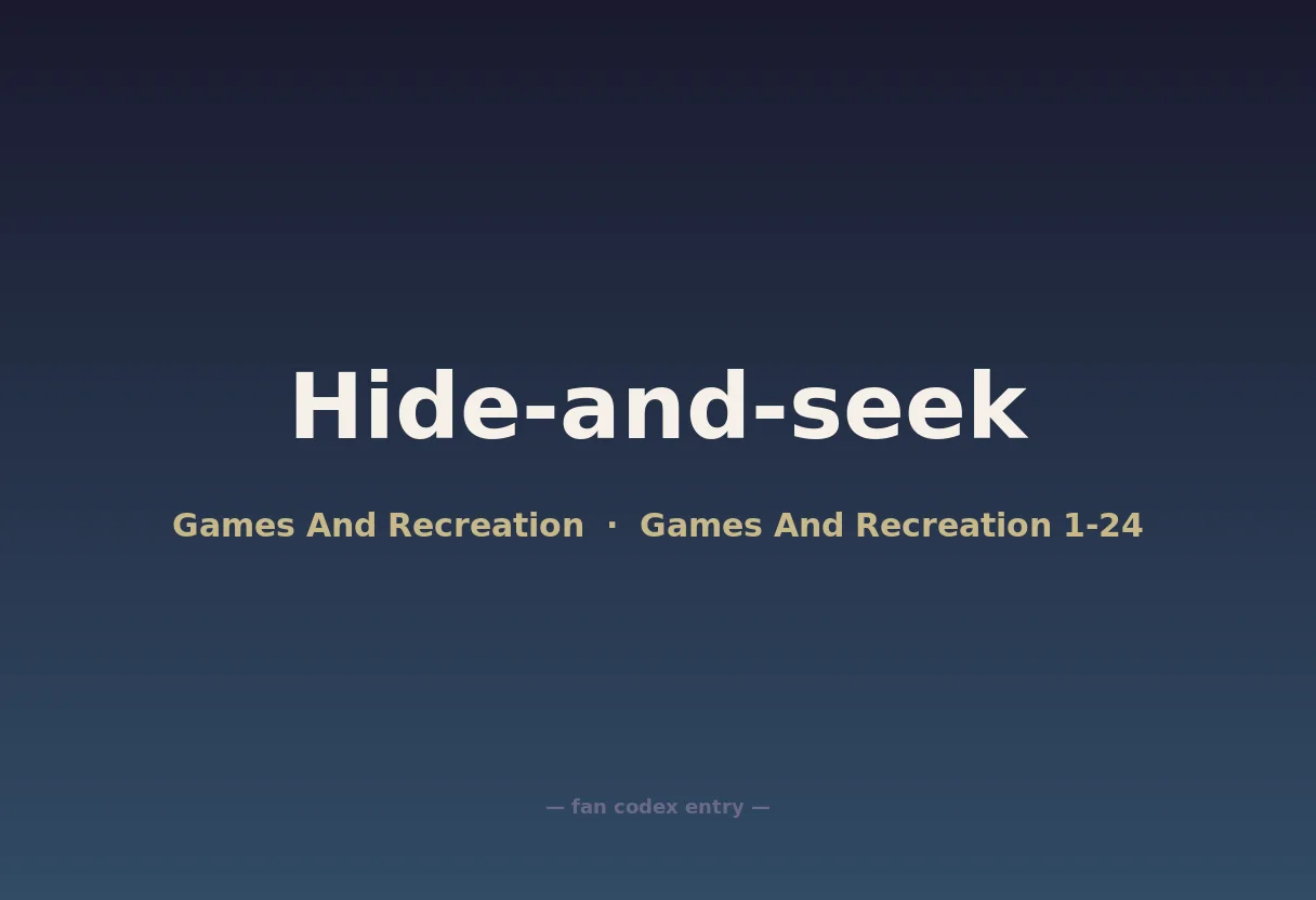Hide-and-seek