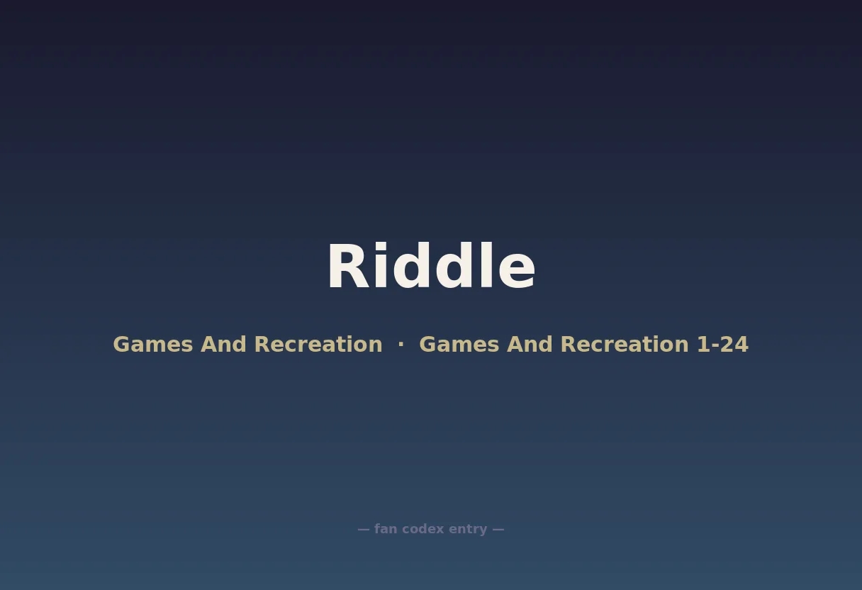 Riddle